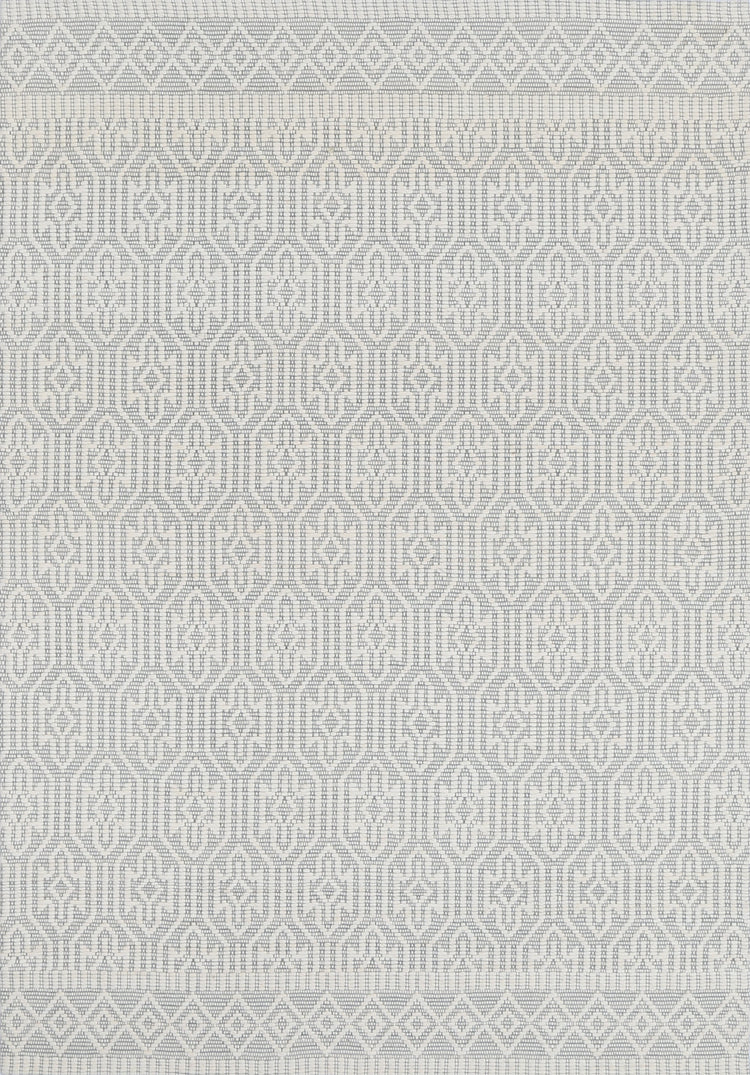 Copacabana Geometric Light Grey Wool Rug