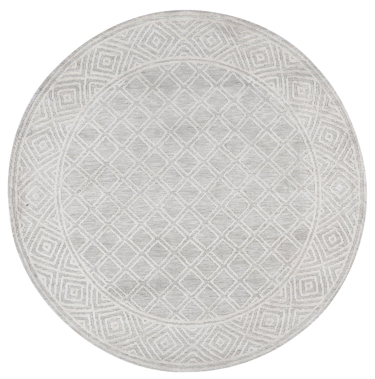 Amritsar Diamond Trellis Cream Round Rug