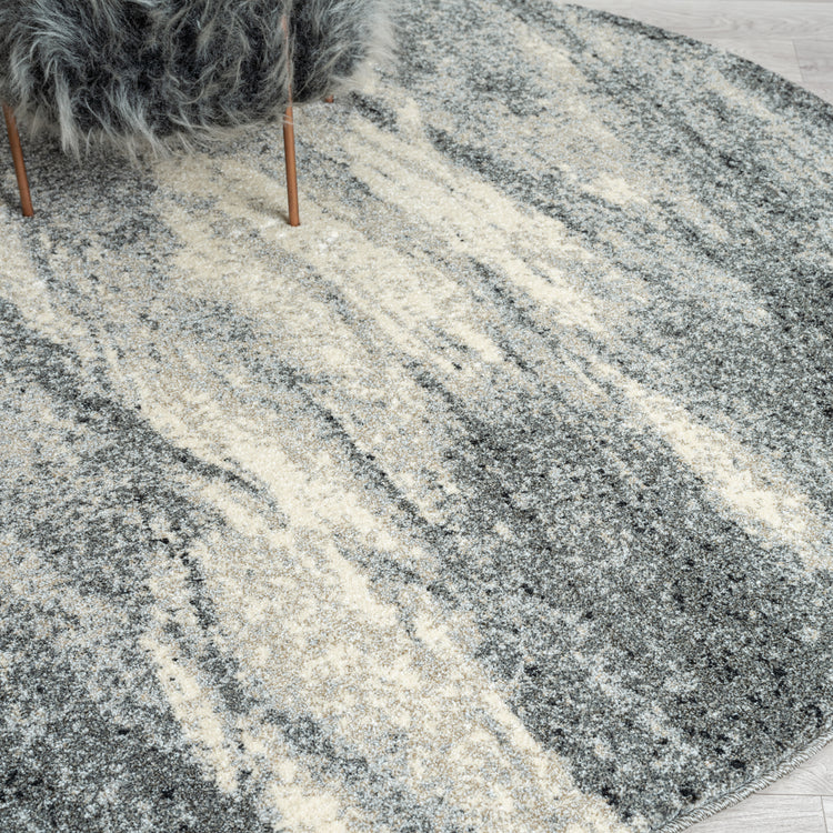 Astor 483 Ash Round Rug
