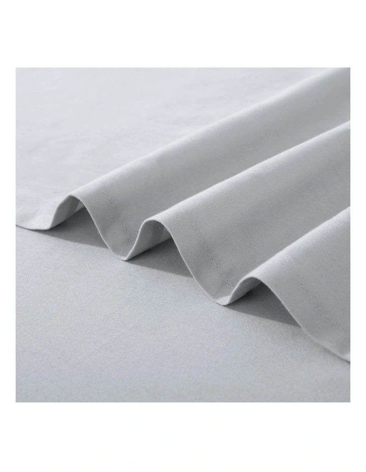 Fitted Bed Sheet Set - Silver (500 Thread Count)