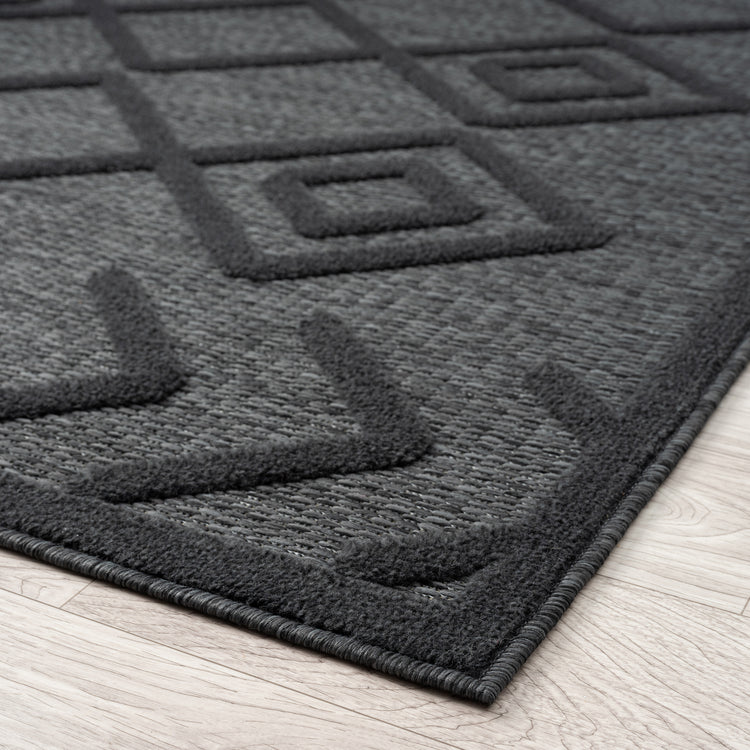 Calm 416 Charcoal Hallway Runner