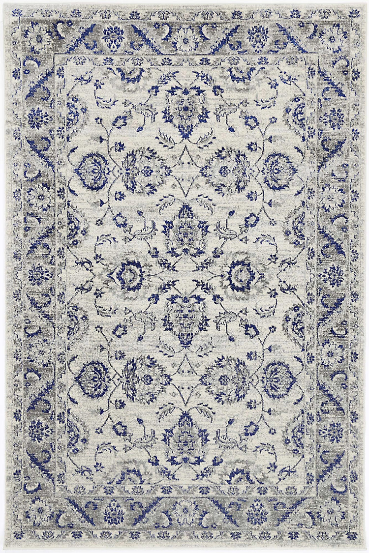 Delicate Cassandra Blue & Ivory Rug