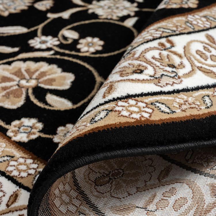 Estate 512 Black Round Rug