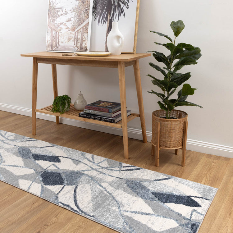 Santana Rhythm Grey Blue Rug - SANTA07