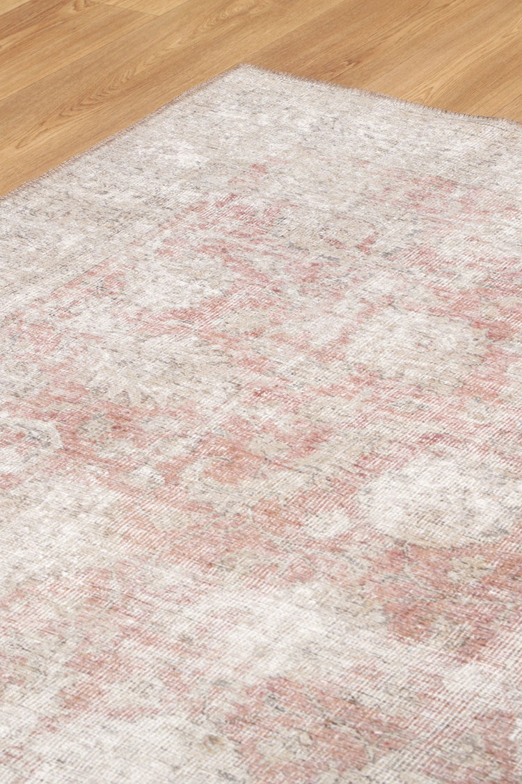 Carmella Blush Machine Washable Rug