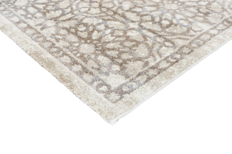 Morisot Grey and Beige Demask Rug