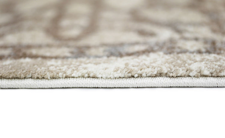 Morisot Grey and Beige Demask Rug