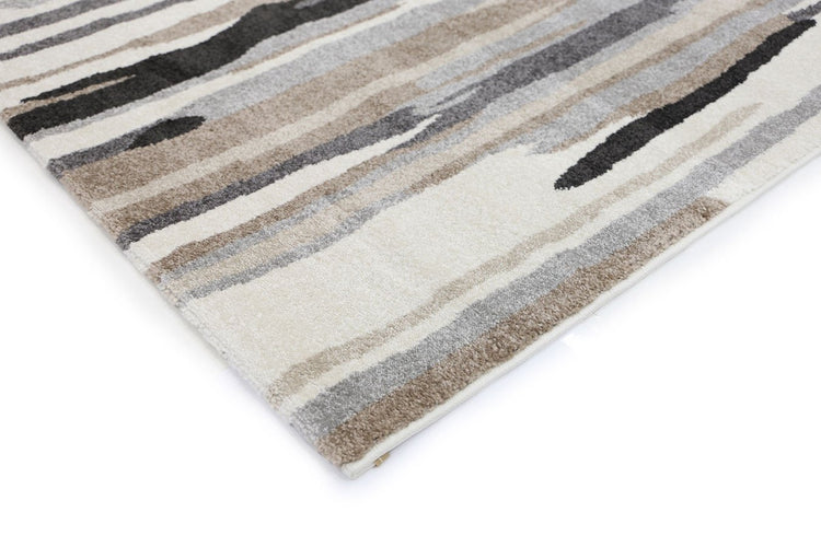 Morisot Light Brown Vertical Stripes Rug