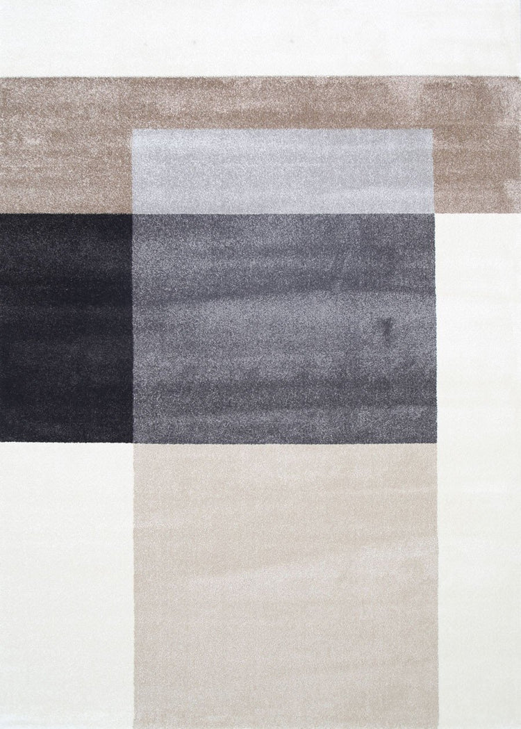 Morisot Grey and Beige Cubism Rug