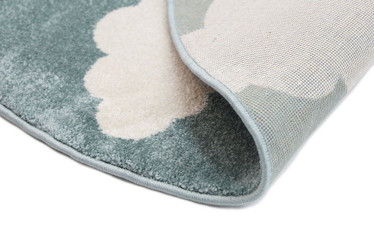 Piccolo  Aqua White Cloud Kids Rug