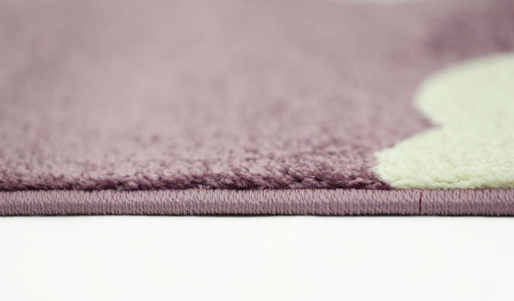 Piccolo Pink and White Cloud Kids Rug