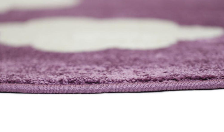 Piccolo Pink and White Cloud Kids Rug
