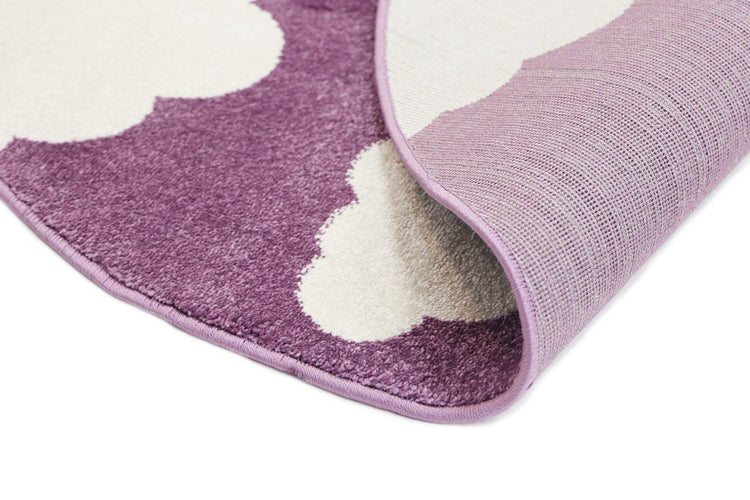 Piccolo Pink and White Cloud Kids Rug