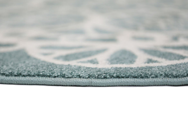 Piccolo Aqua White Doily Kids Rug