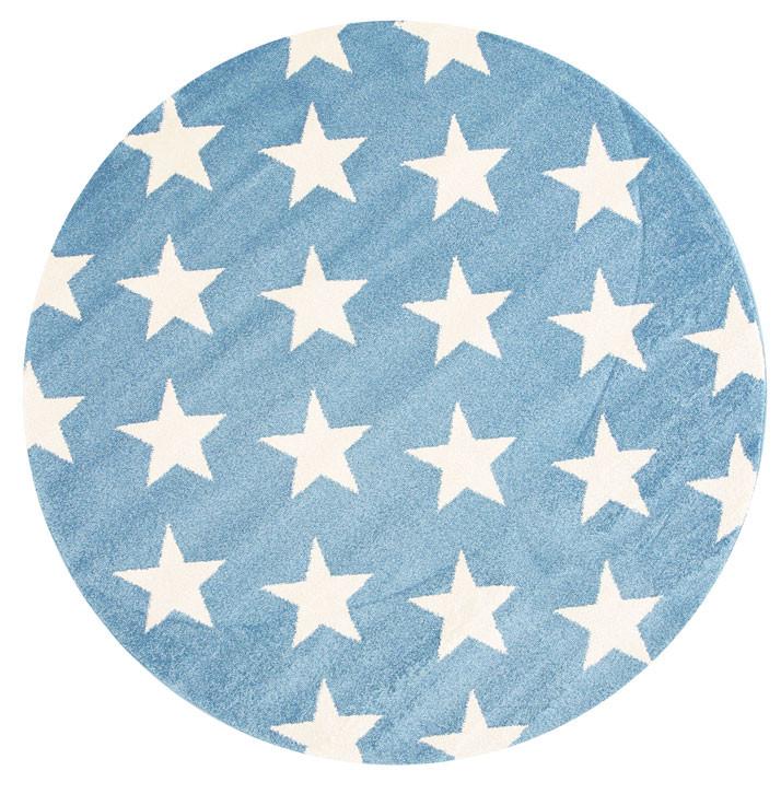 Piccolo Blue and White Stars Kids Rug