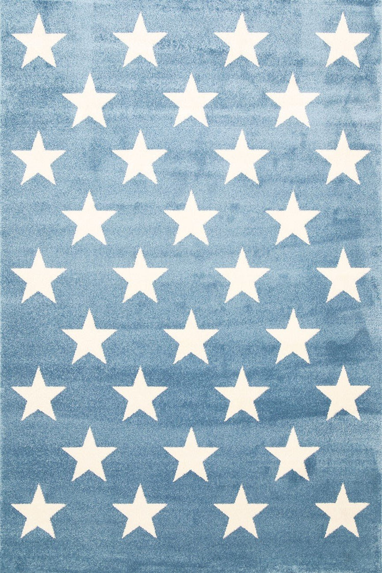 Piccolo Blue and White Stars Kids Rug