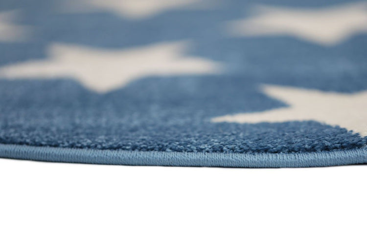 Piccolo Blue and White Stars Kids Rug