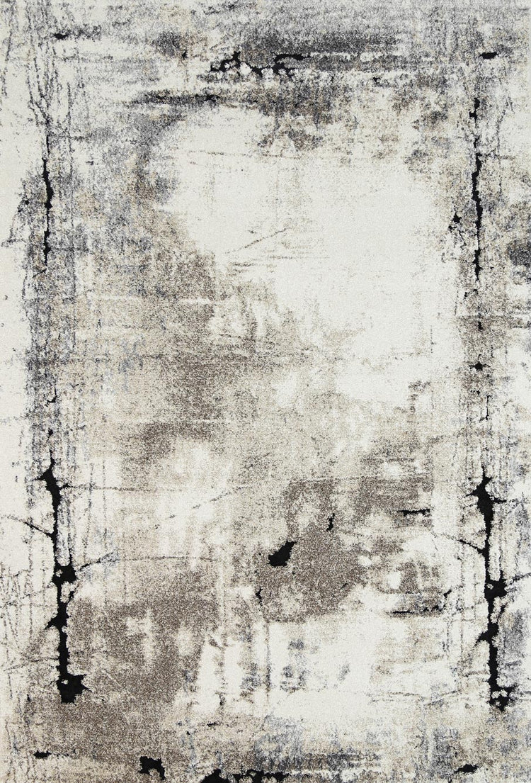 Vision Grey and Beige Abstract Rug