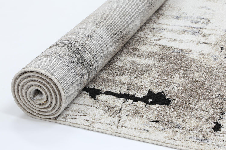 Vision Grey and Beige Abstract Rug