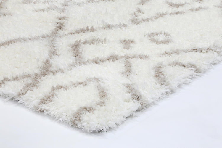 Moroccan Cream and Beige Fes Rug
