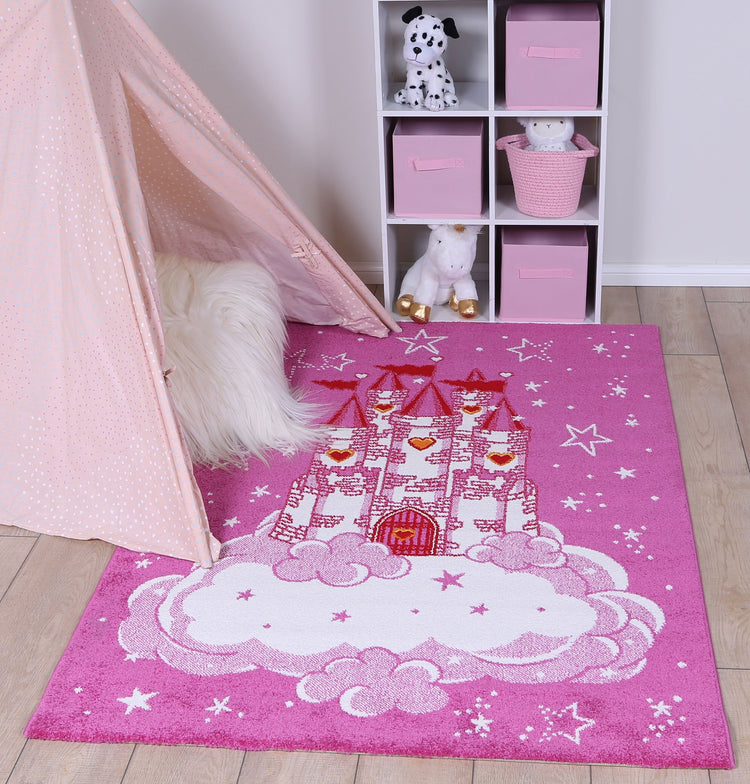 Nova Kids Pink Castle Rug