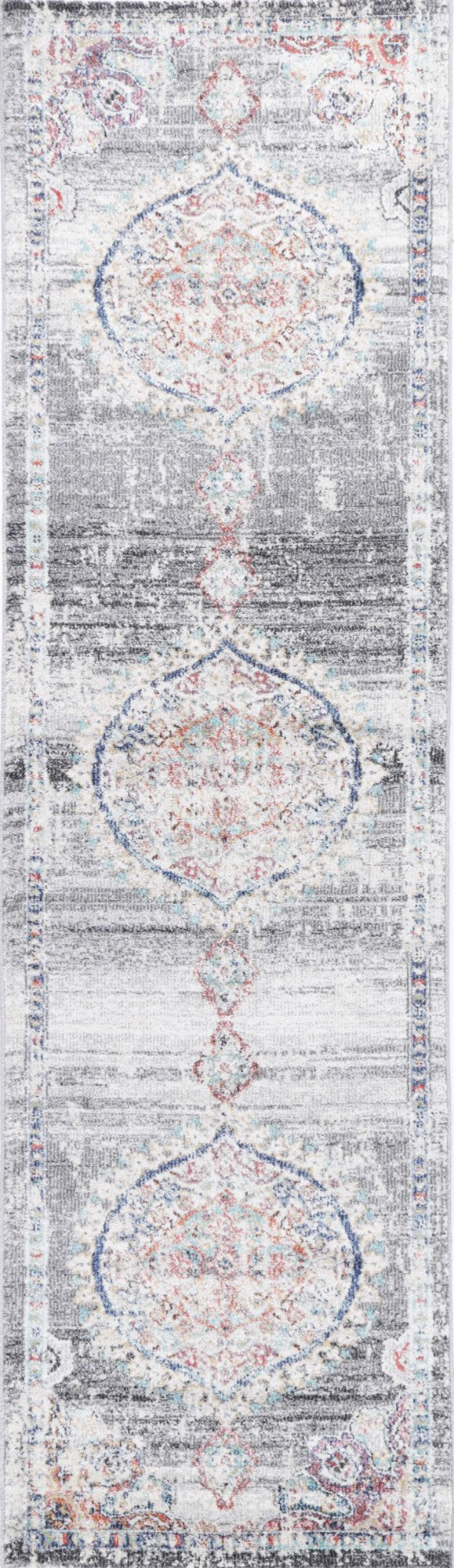 Hollow Medalion Transitional Grey Rug