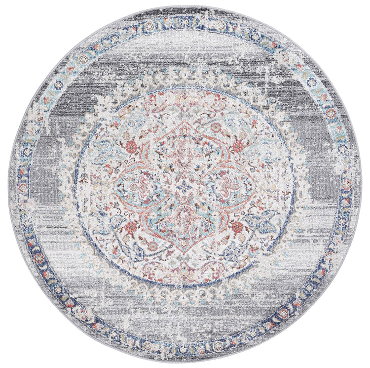 Hollow Medalion Transitional Grey Rug
