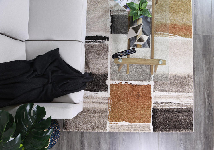 Vision Beige Geometric Modern Rug