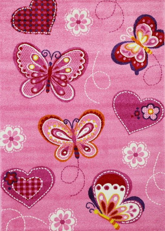 Nova Kids Pink Butterfly Rug