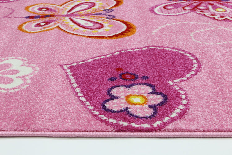 Nova Kids Pink Butterfly Rug