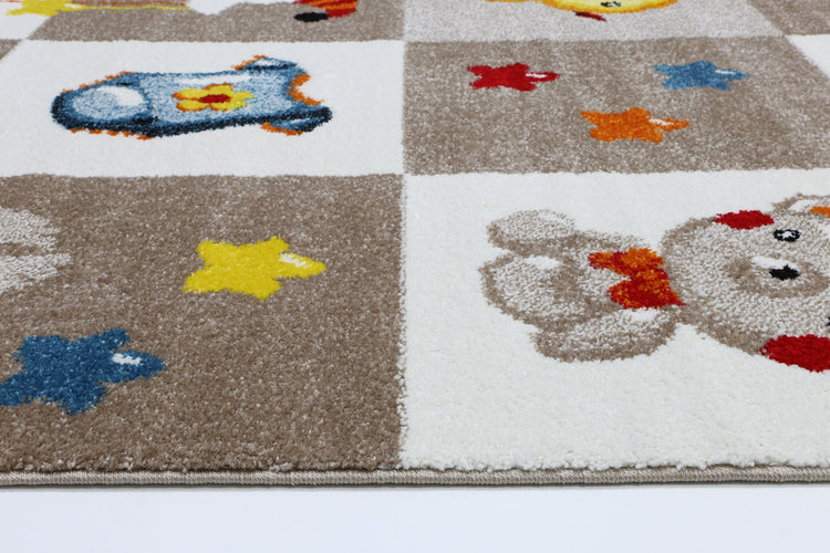 Nova Kids Beige Boxy Rug