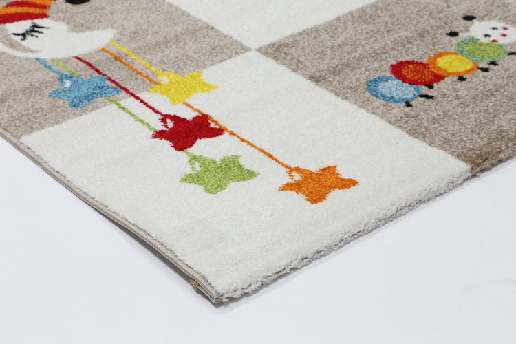 Nova Kids Beige Boxy Rug