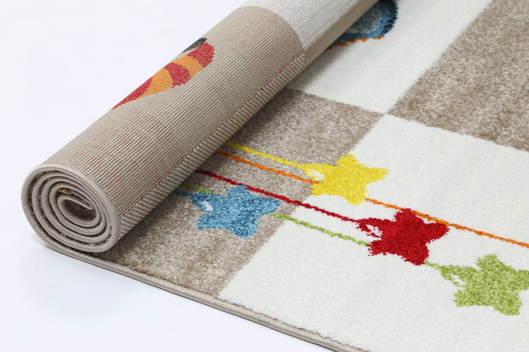 Nova Kids Beige Boxy Rug