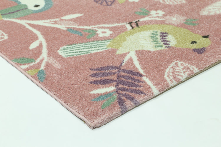 Nova Kids Pink Pastel Bird Rug