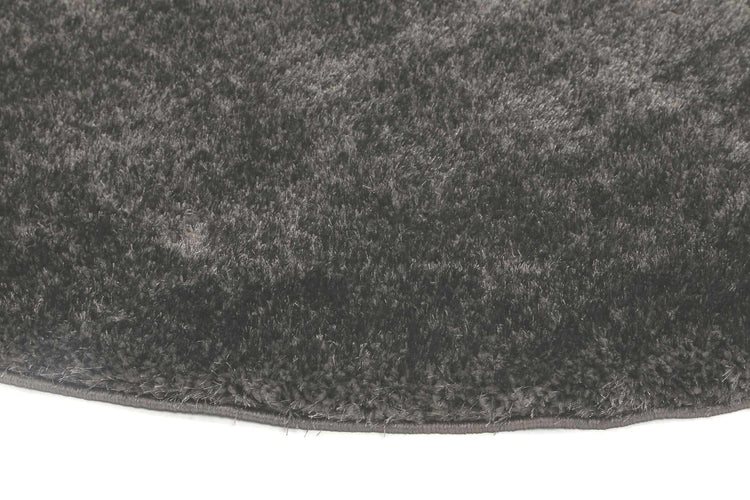 Puffy Soft Shaggy Round Rug Anthracite Grey