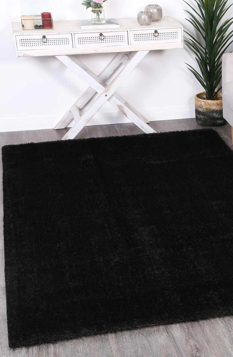 Puffy Soft Shaggy Black