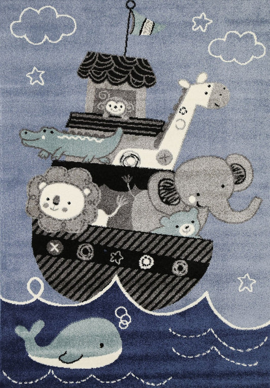 Nova Kids Blue Animal Arc Rug