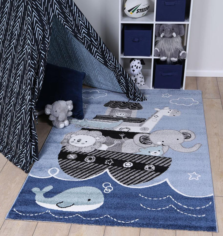 Nova Kids Blue Animal Arc Rug