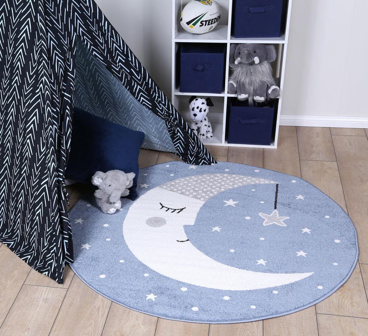 Nova Kids Blue Goodnight Moon Rug