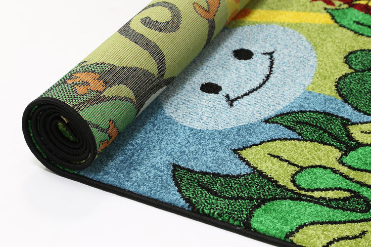 Nova Kids Green Jungle Animal Rug