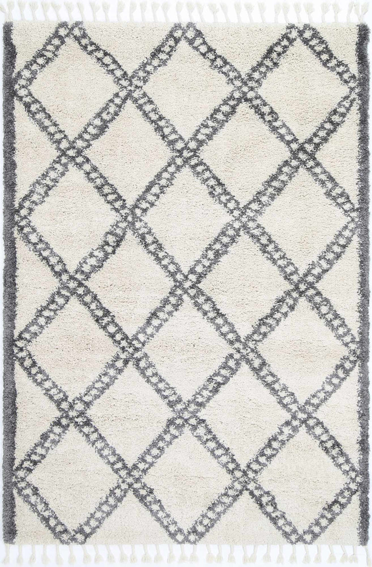 Kasbah Leta Diamond Cream Grey Rug