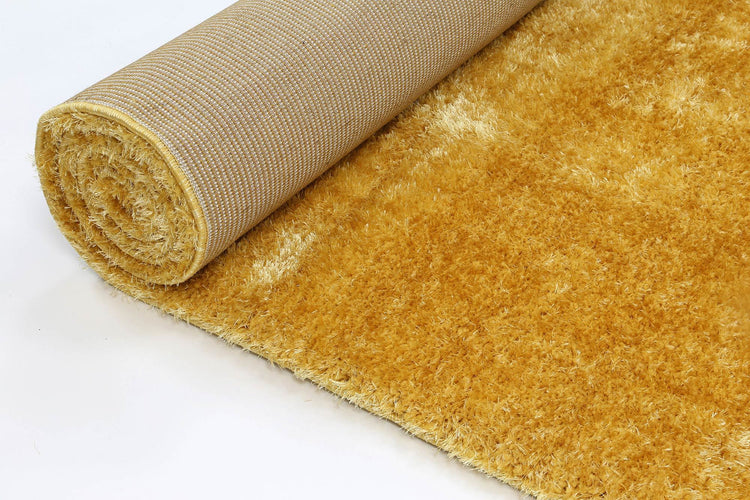 Puffy Soft Shaggy Mustard Yellow