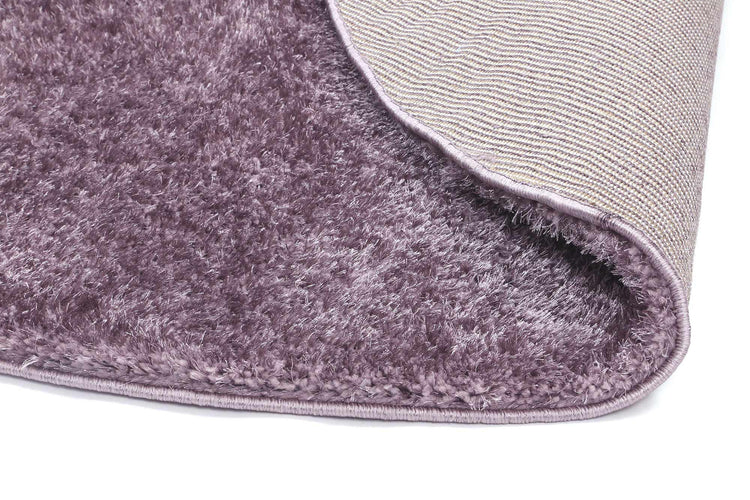 Puffy Soft Shaggy Round Rug Lilac Purple
