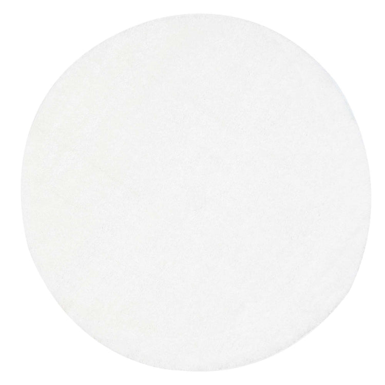 Puffy Soft Shaggy Round Rug White