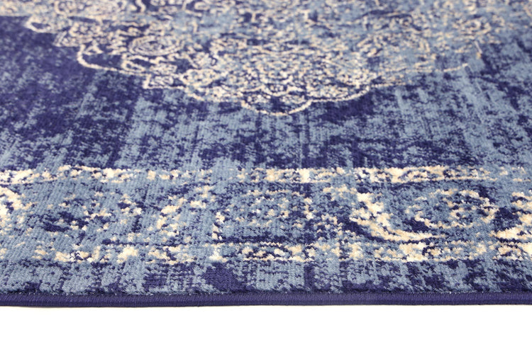 Arya Navy Blue Distress Rug