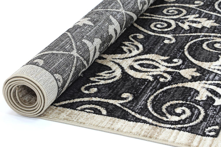 Arya Grey Beige Ikat Rug