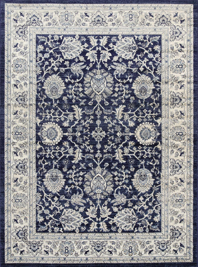 Arya Navy Blue Traditional Rug
