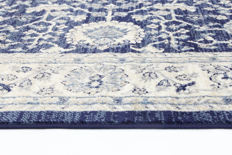 Arya Navy Blue Traditional Rug