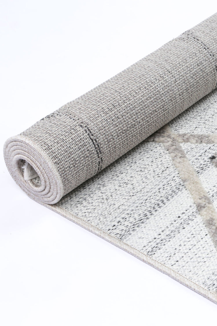 Nefeli Cream Grey Diamond Rug