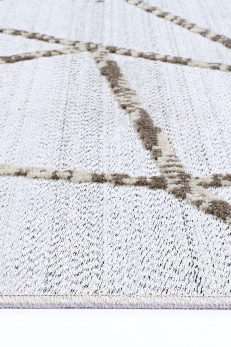 Nefeli Cream Beige Geometric Rug